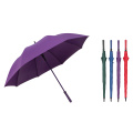 Long Stick Auto Open Fiberglass Frame Solid Color Golf Umbrella
